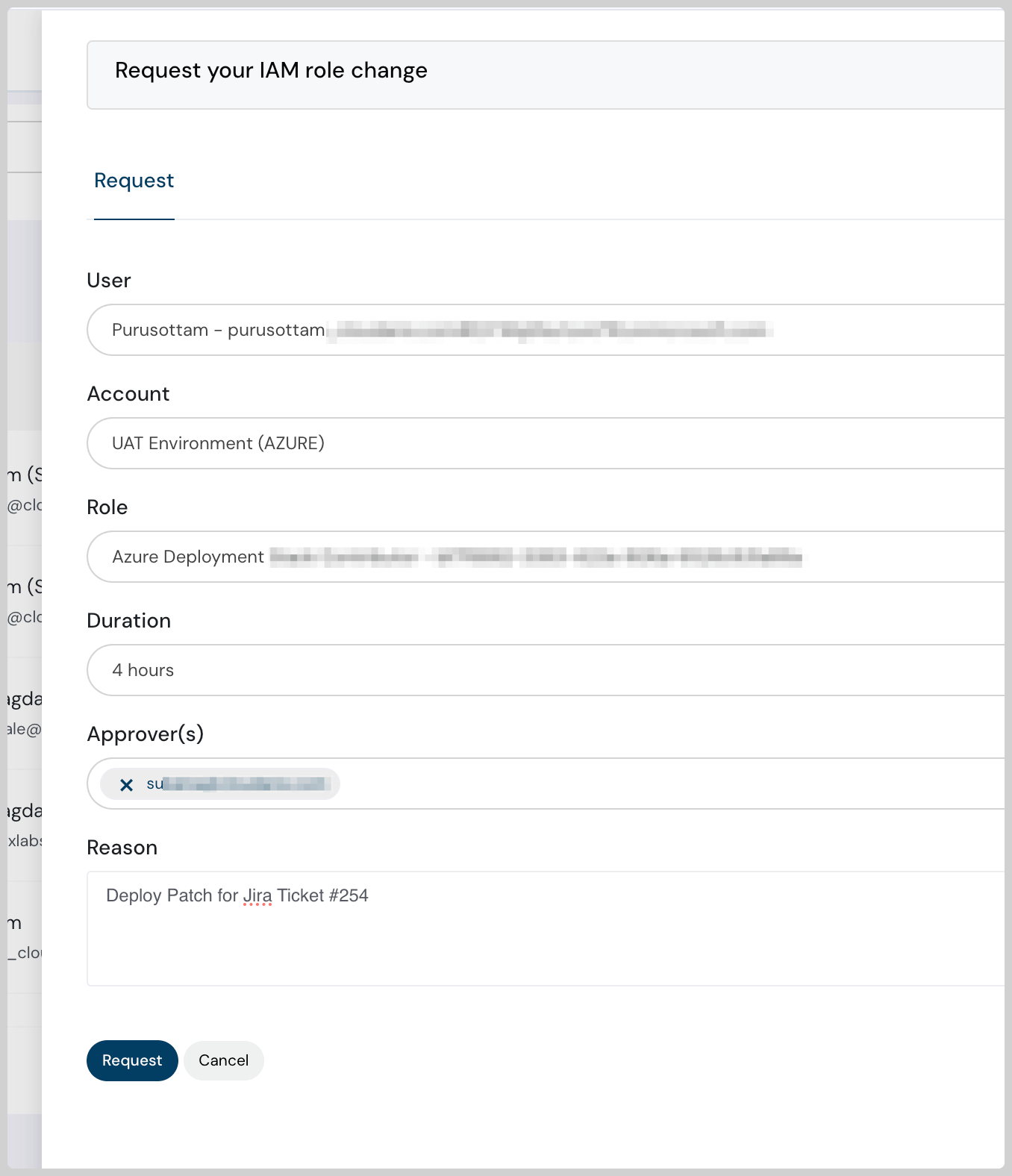 Cloudanix IAM JIT console