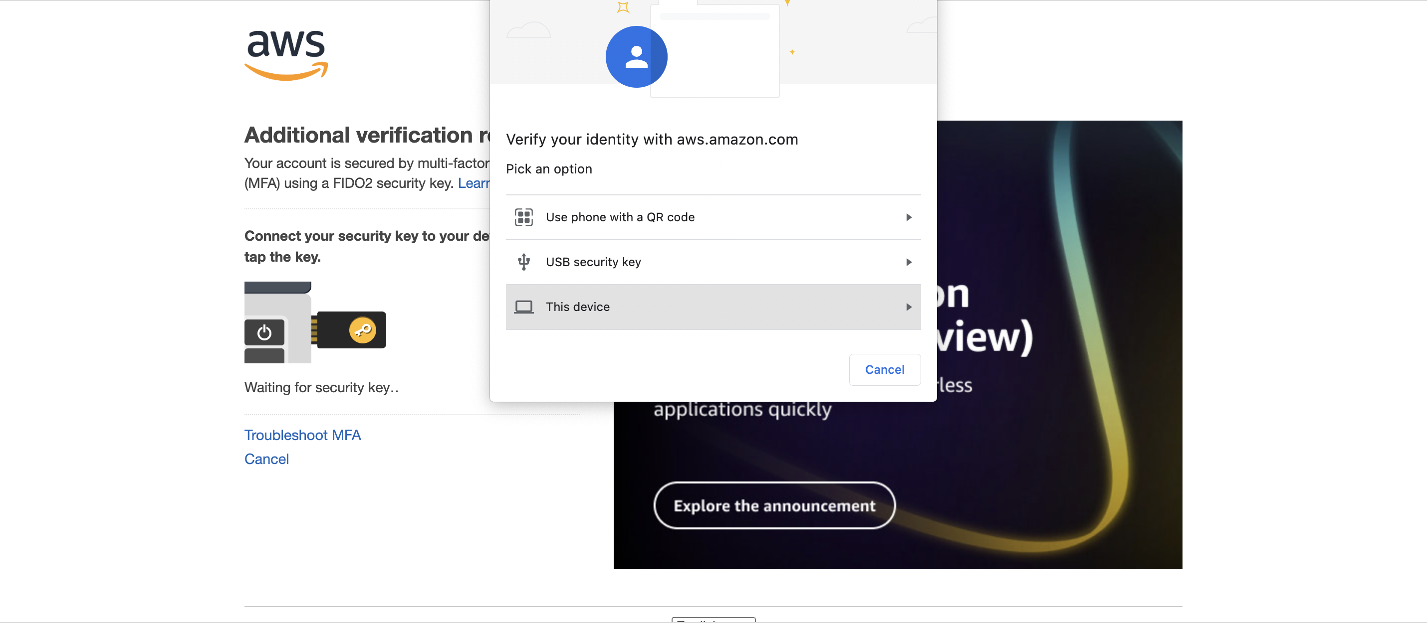 HyperOTP Pro MFA Token For AWS GovCloud - Hardware OTP Device For Multi-Factor Authentication